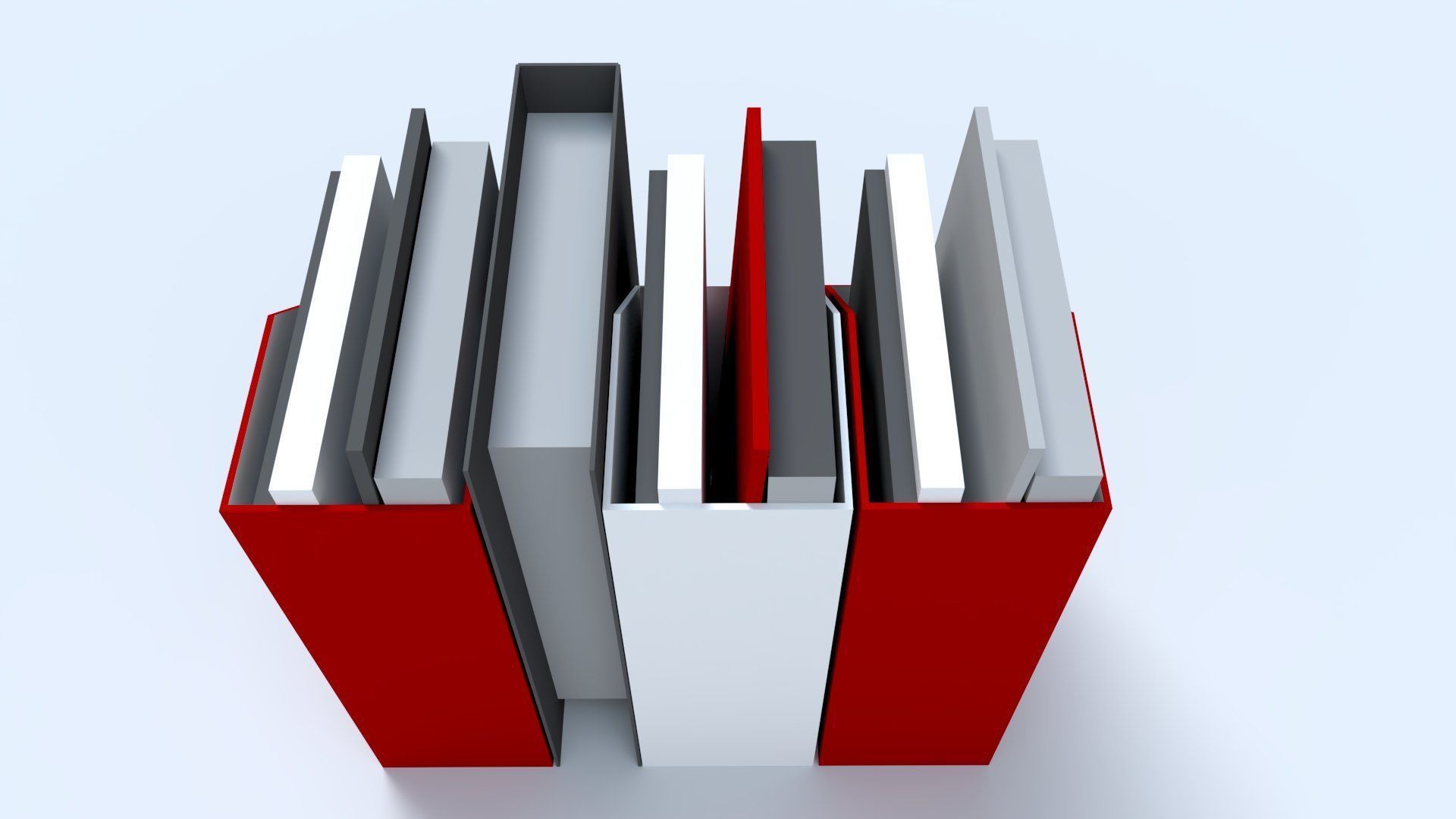 Low Poly Box File Folders Low-poly 3D model_4