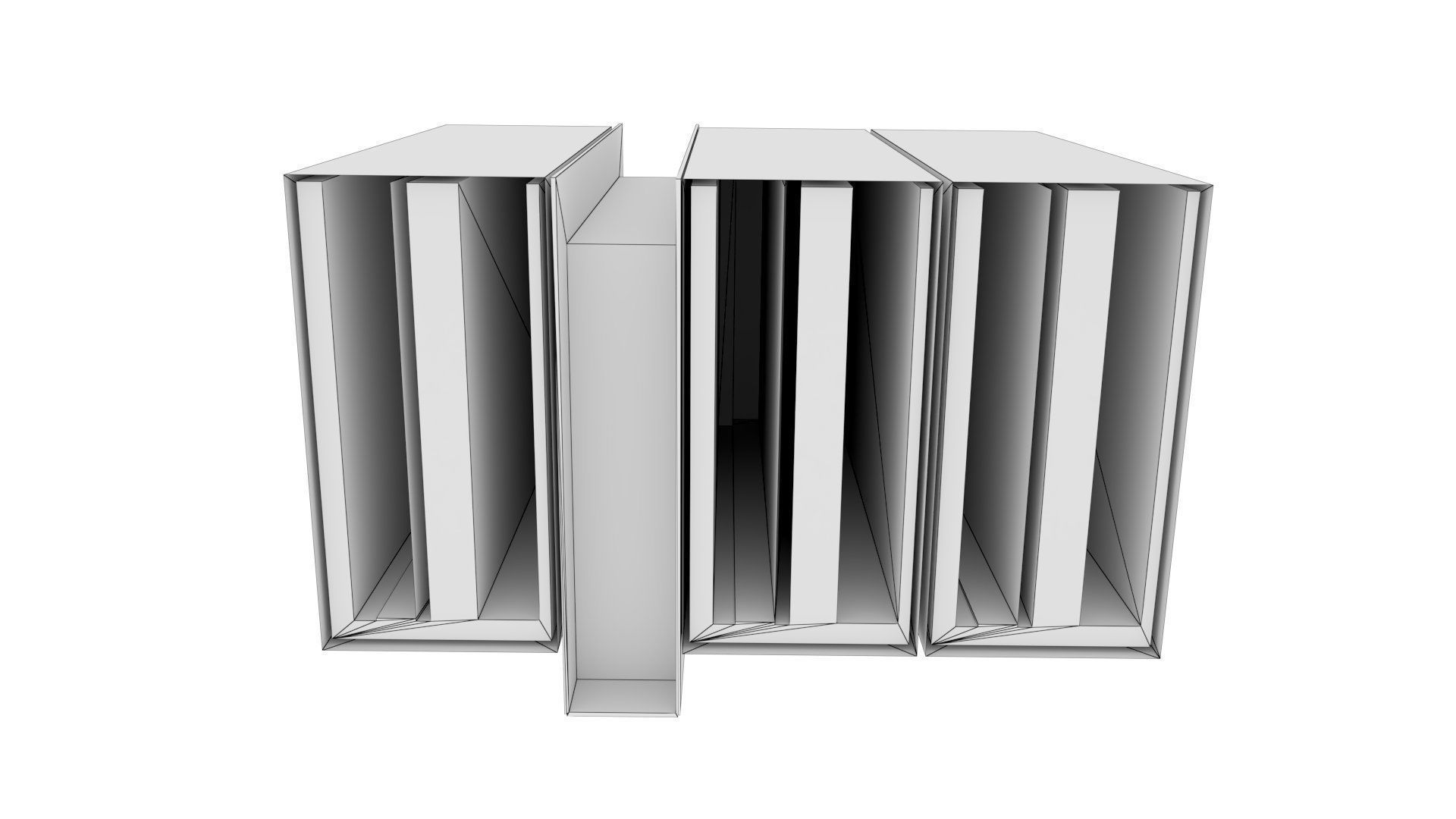 Low Poly Box File Folders Low-poly 3D model_8