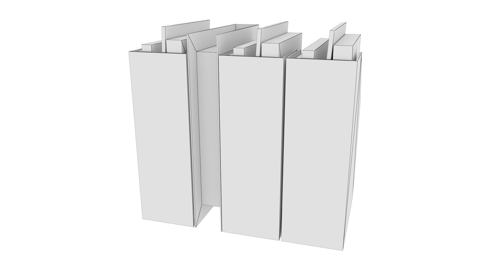 Low Poly Box File Folders Low-poly 3D model_7