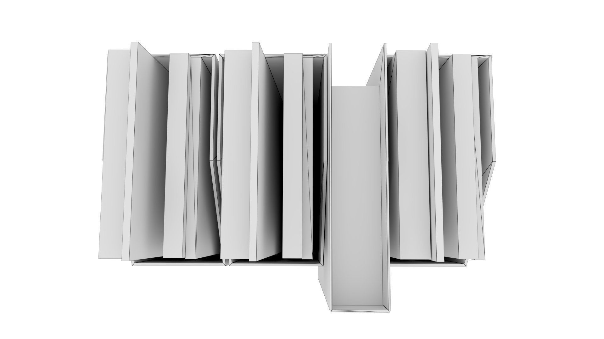 Low Poly Box File Folders Low-poly 3D model_6