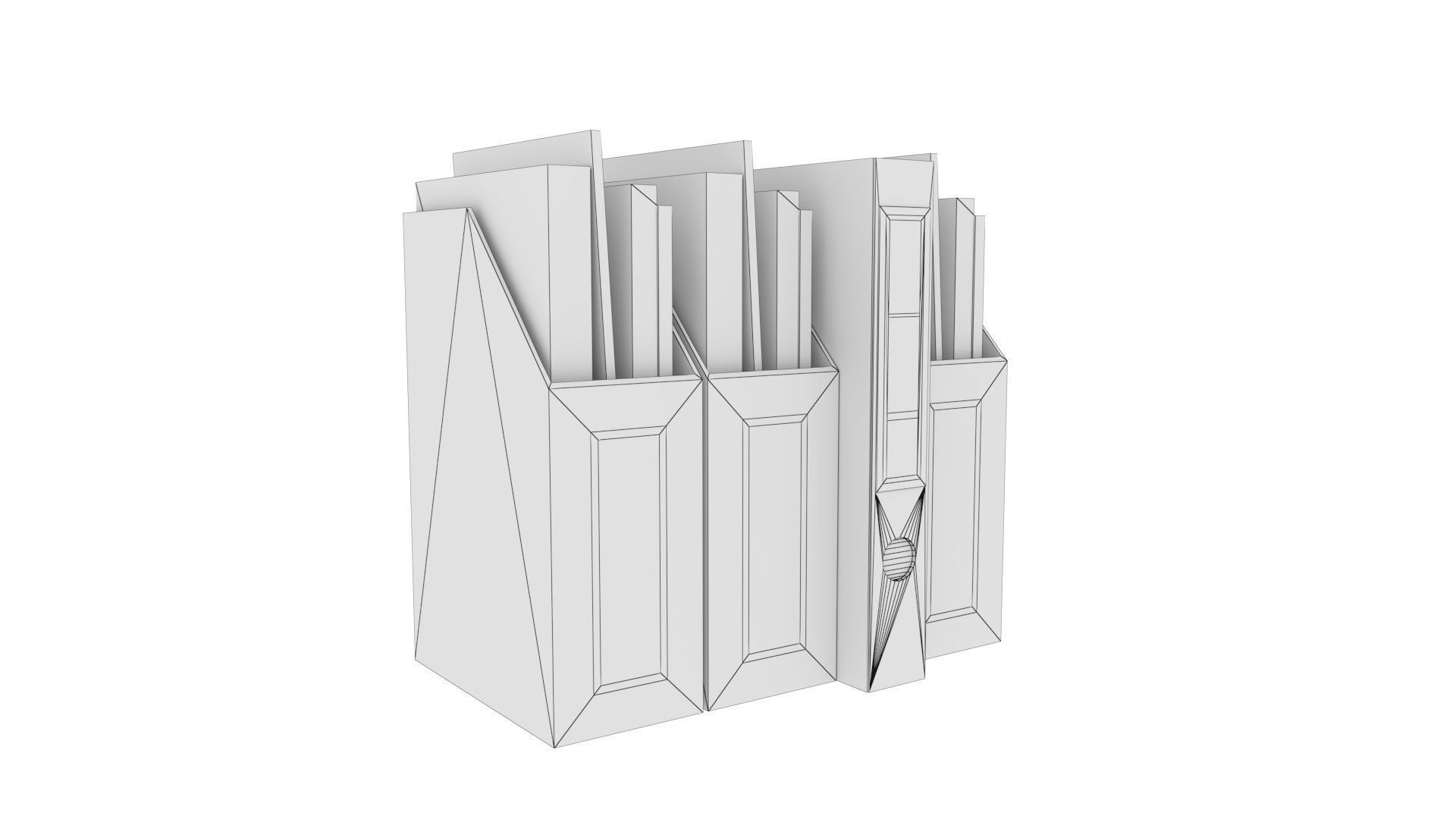 Low Poly Box File Folders Low-poly 3D model_5