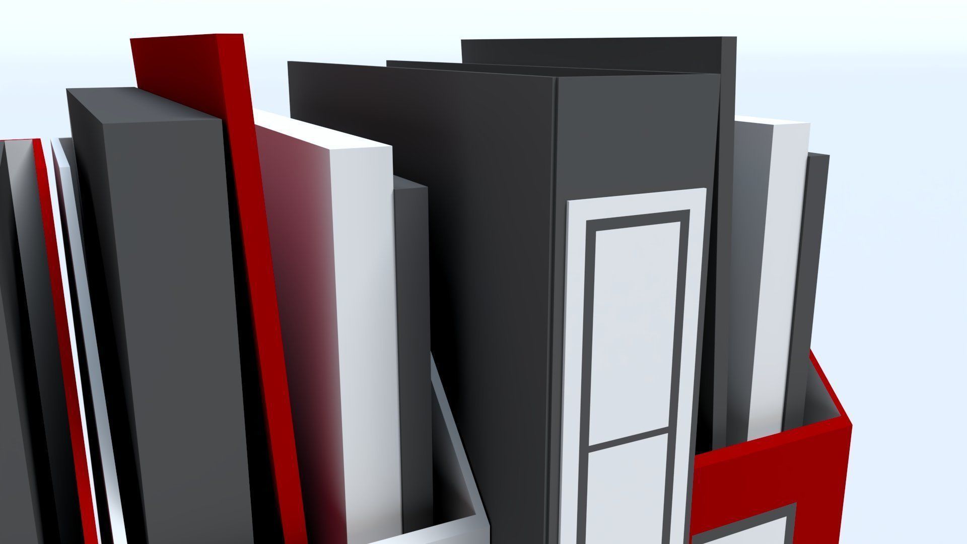 Low Poly Box File Folders Low-poly 3D model_3