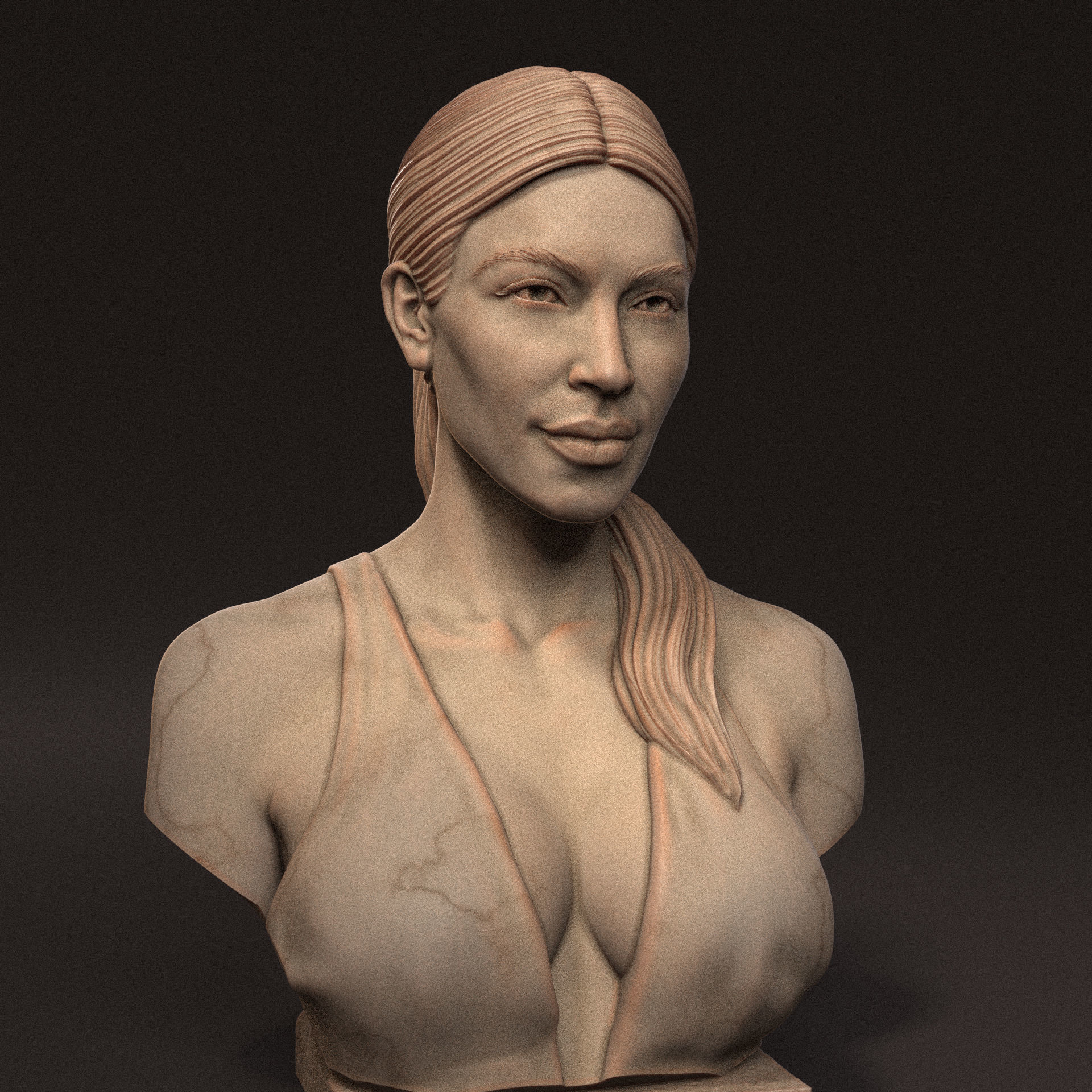 Kim Kardashian 3D print model_2