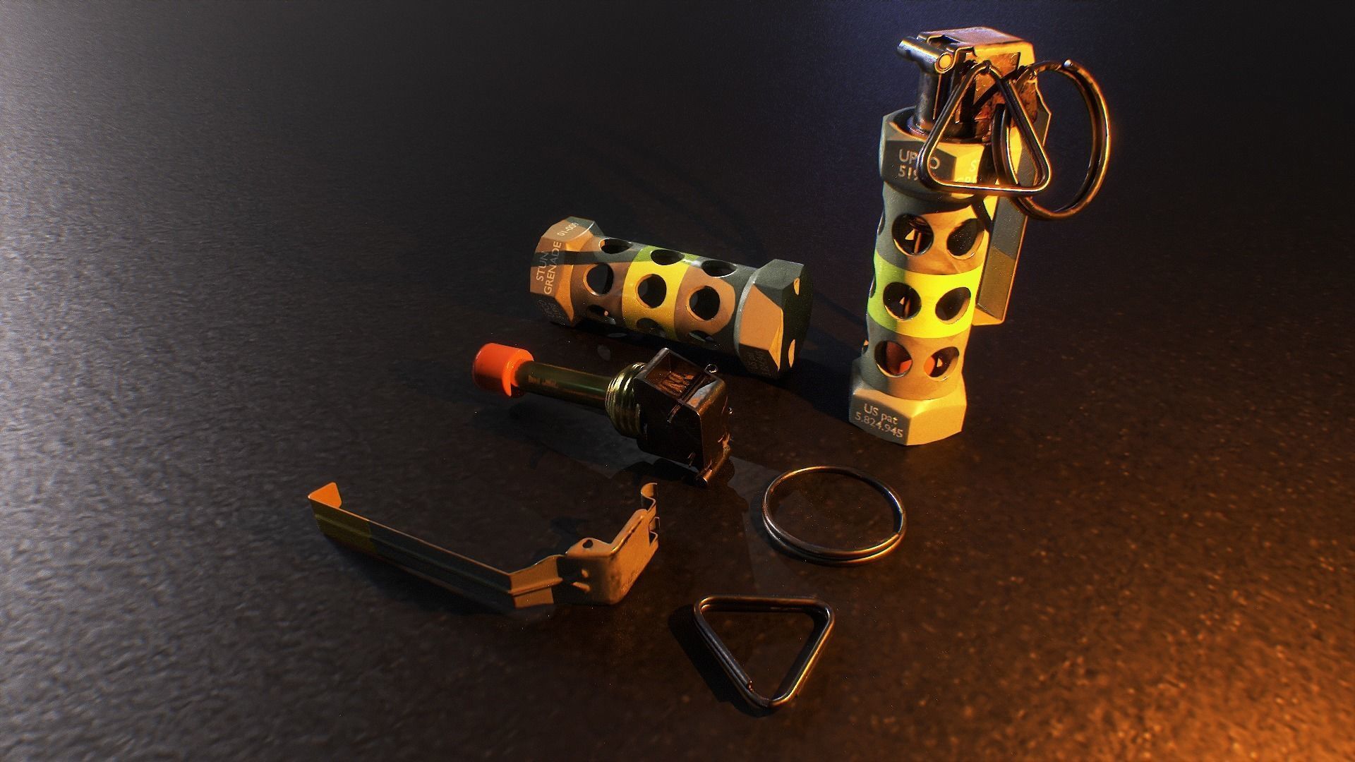 Stun Grenade Low-poly 3D model_4