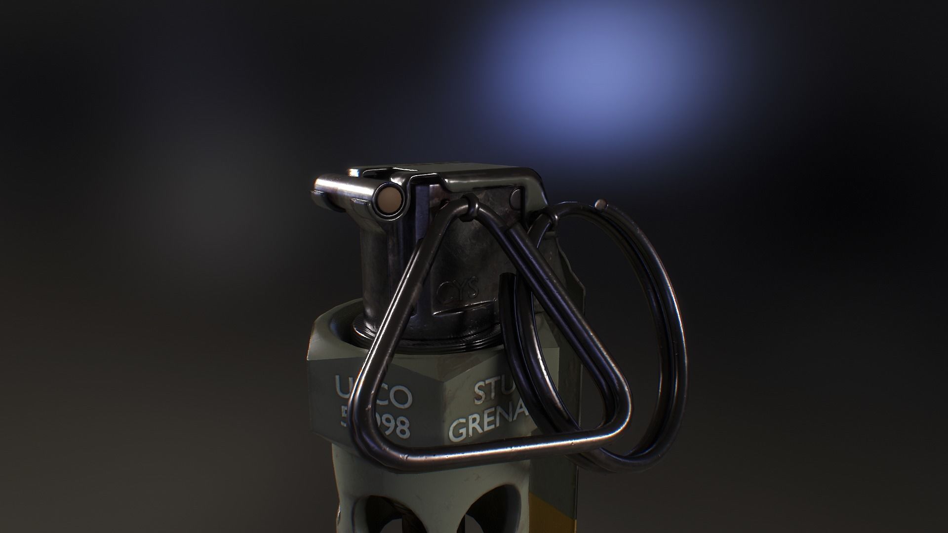 Stun Grenade Low-poly 3D model_8