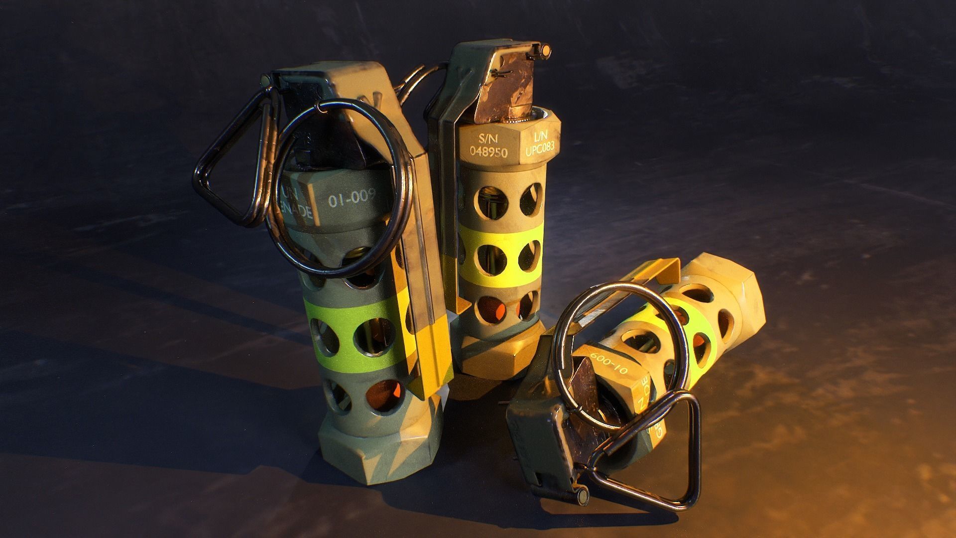 Stun Grenade Low-poly 3D model_5