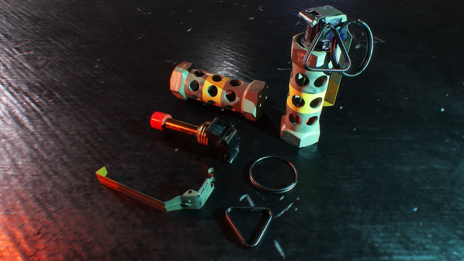 Stun Grenade Low-poly 3D model_3