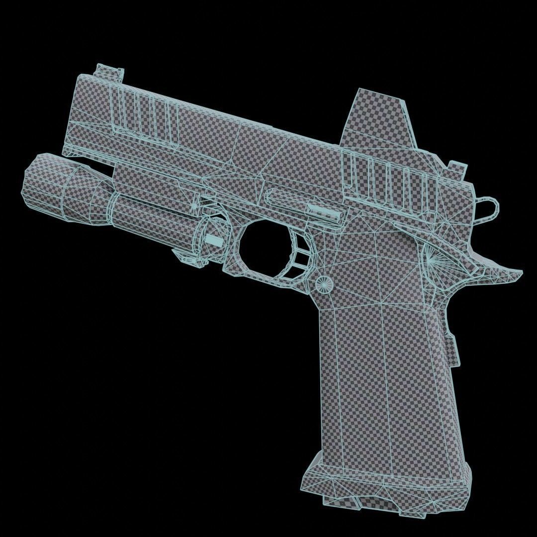 Staccato P 2011 Low-poly 3D model_9