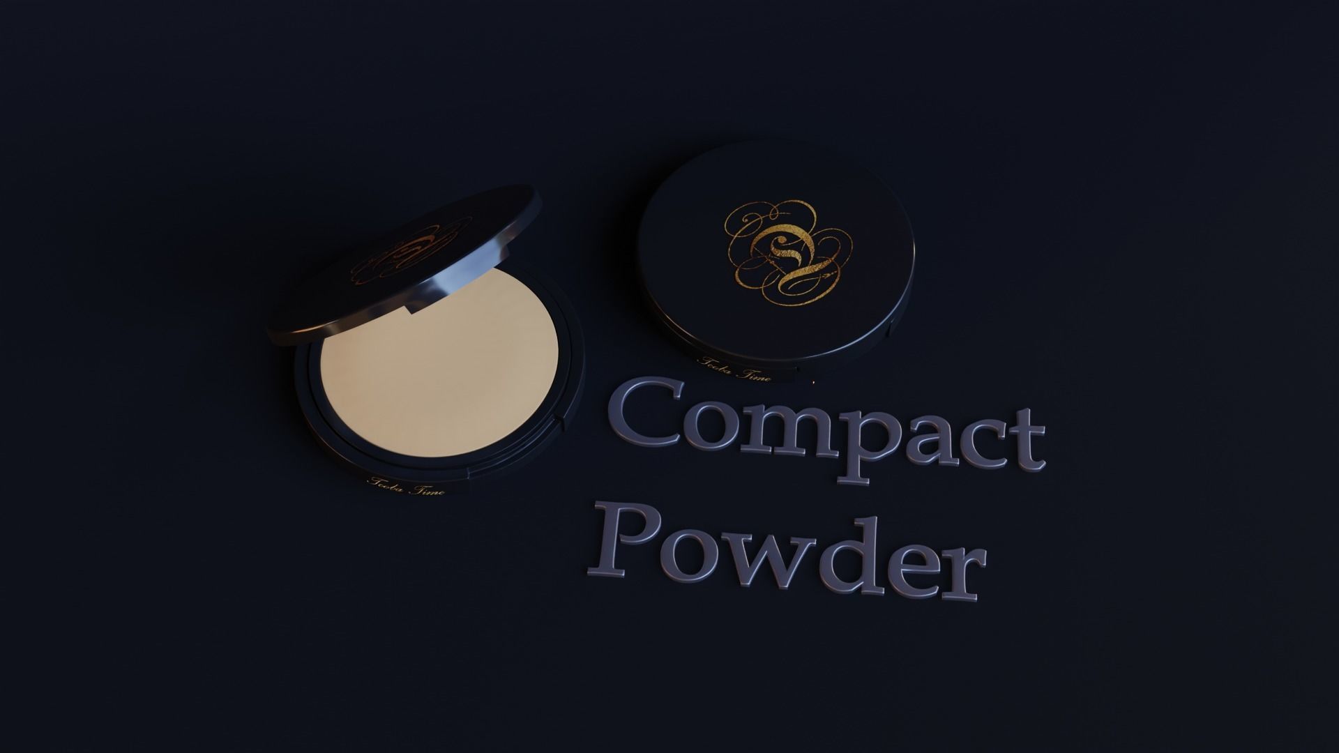 3D Realistic Compact powder cosmetic  3D model_5