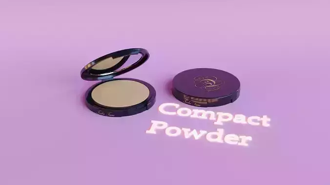 3D Realistic Compact powder cosmetic  3D model