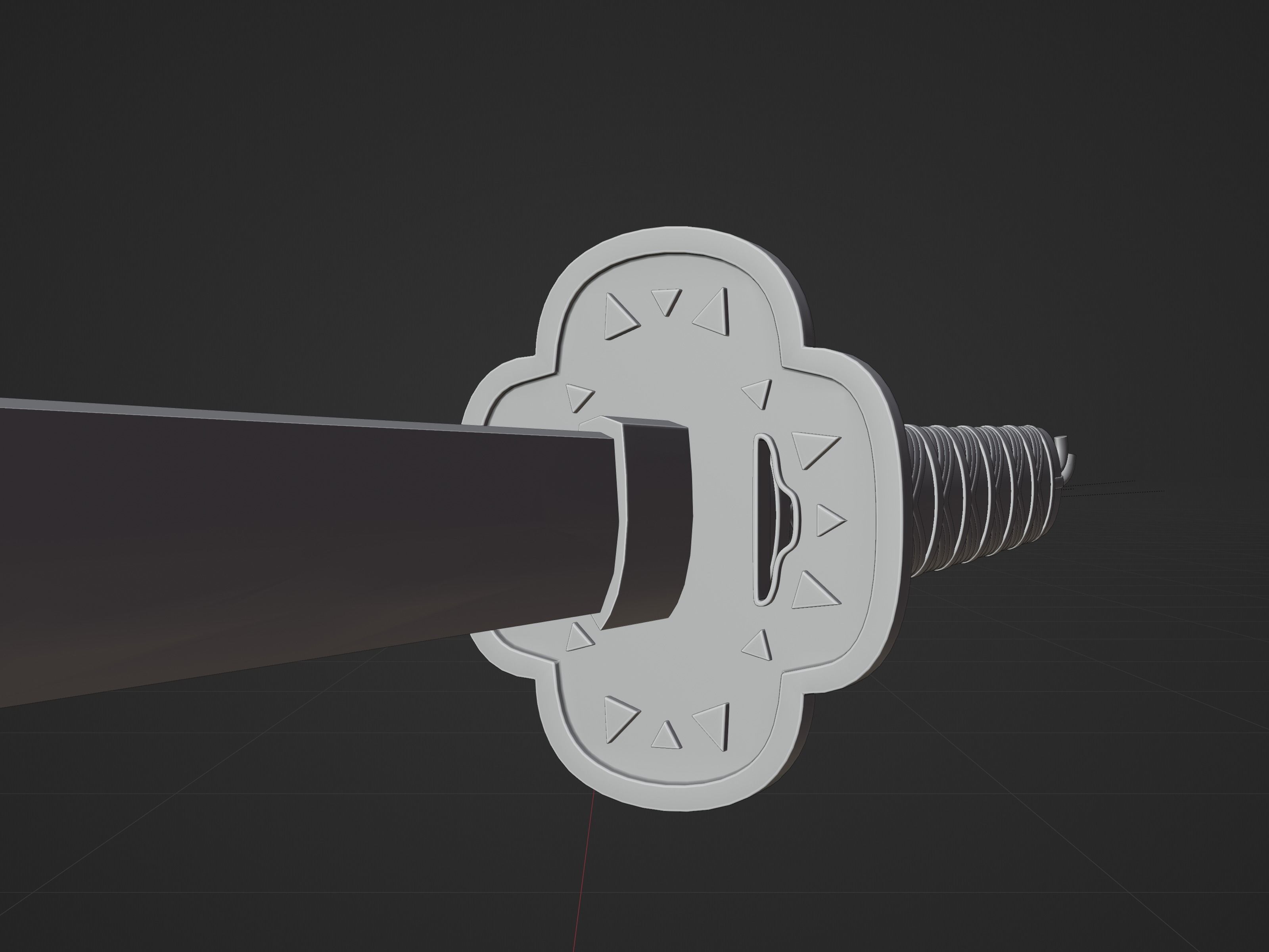 Zenitsu Sword - Demon Slayer kimetsu no yaiba Low-poly 3D print model_6