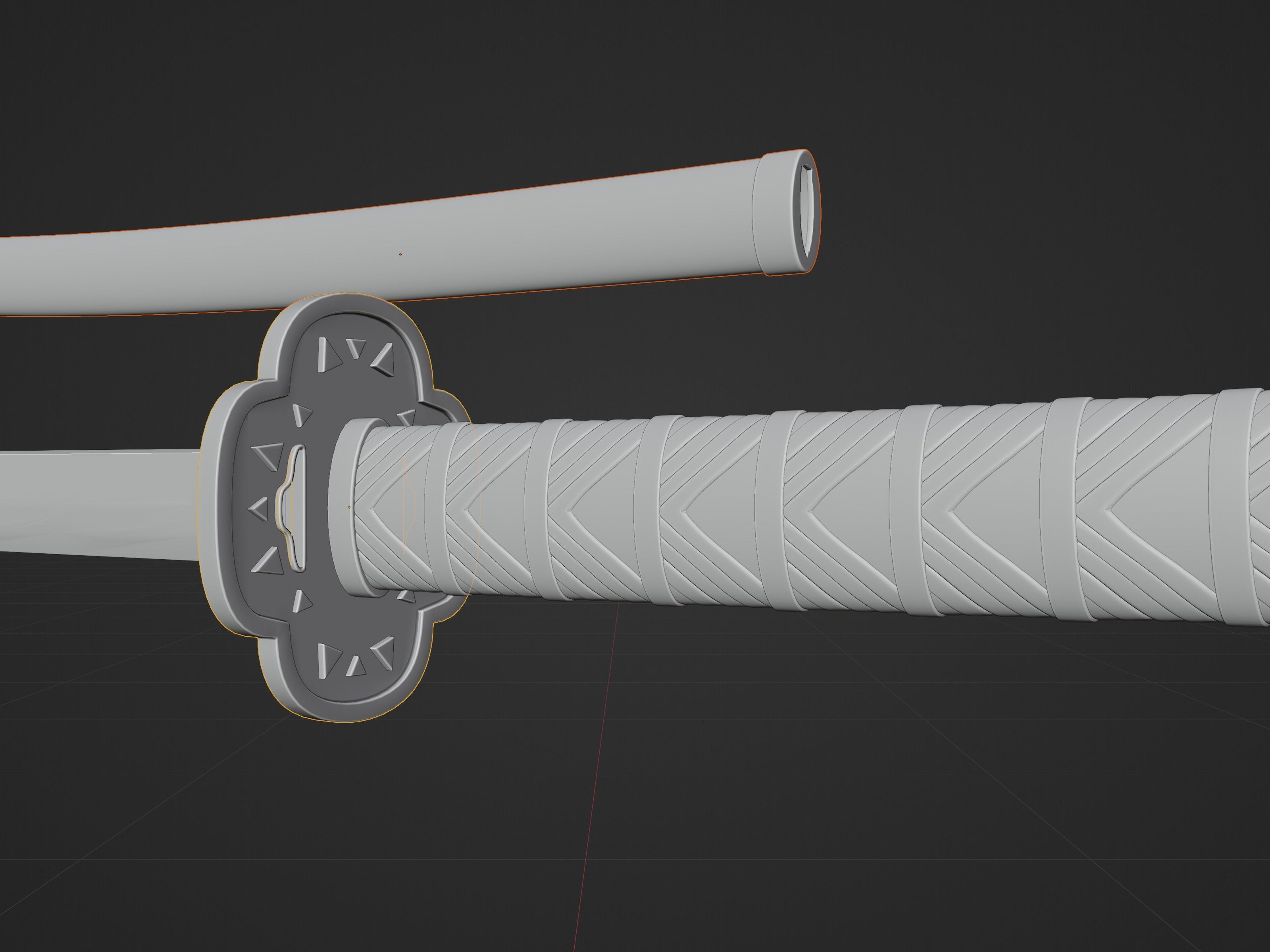Zenitsu Sword - Demon Slayer kimetsu no yaiba Low-poly 3D print model_7