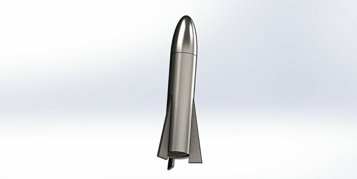 Titanium missile for game Low-poly 3D model_5