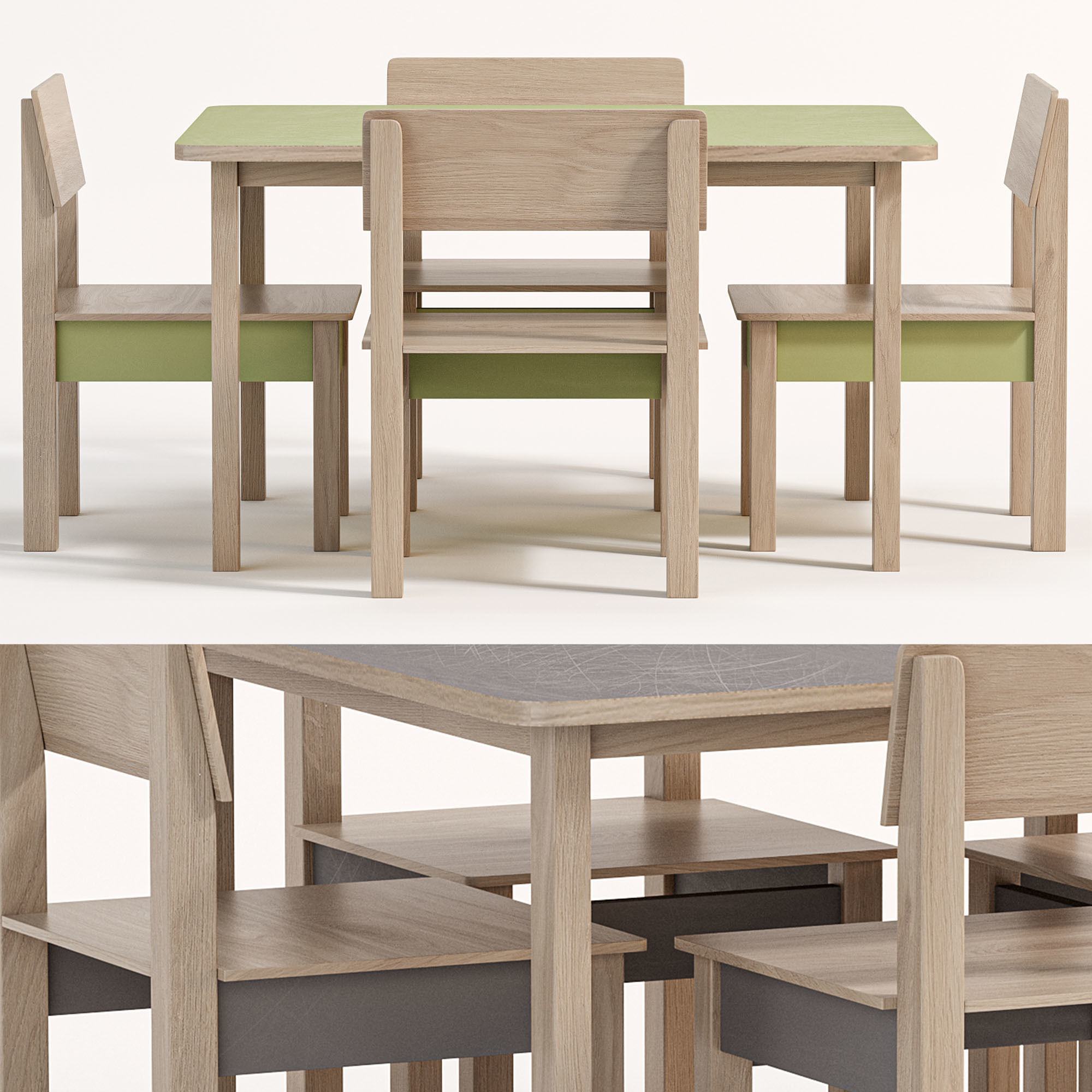  Childrens Table and Chair Olivia By Neposedam 3D model_1