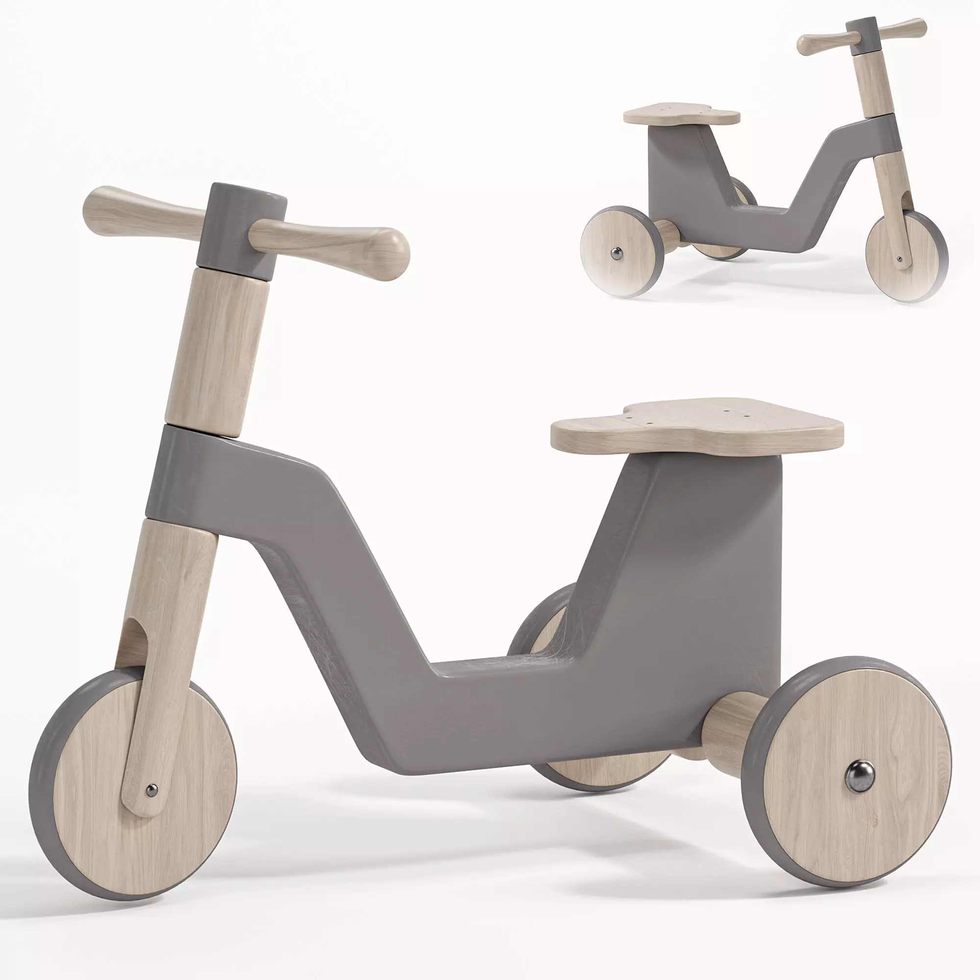 Sebra Scooter Grey by Babyshop 3D model