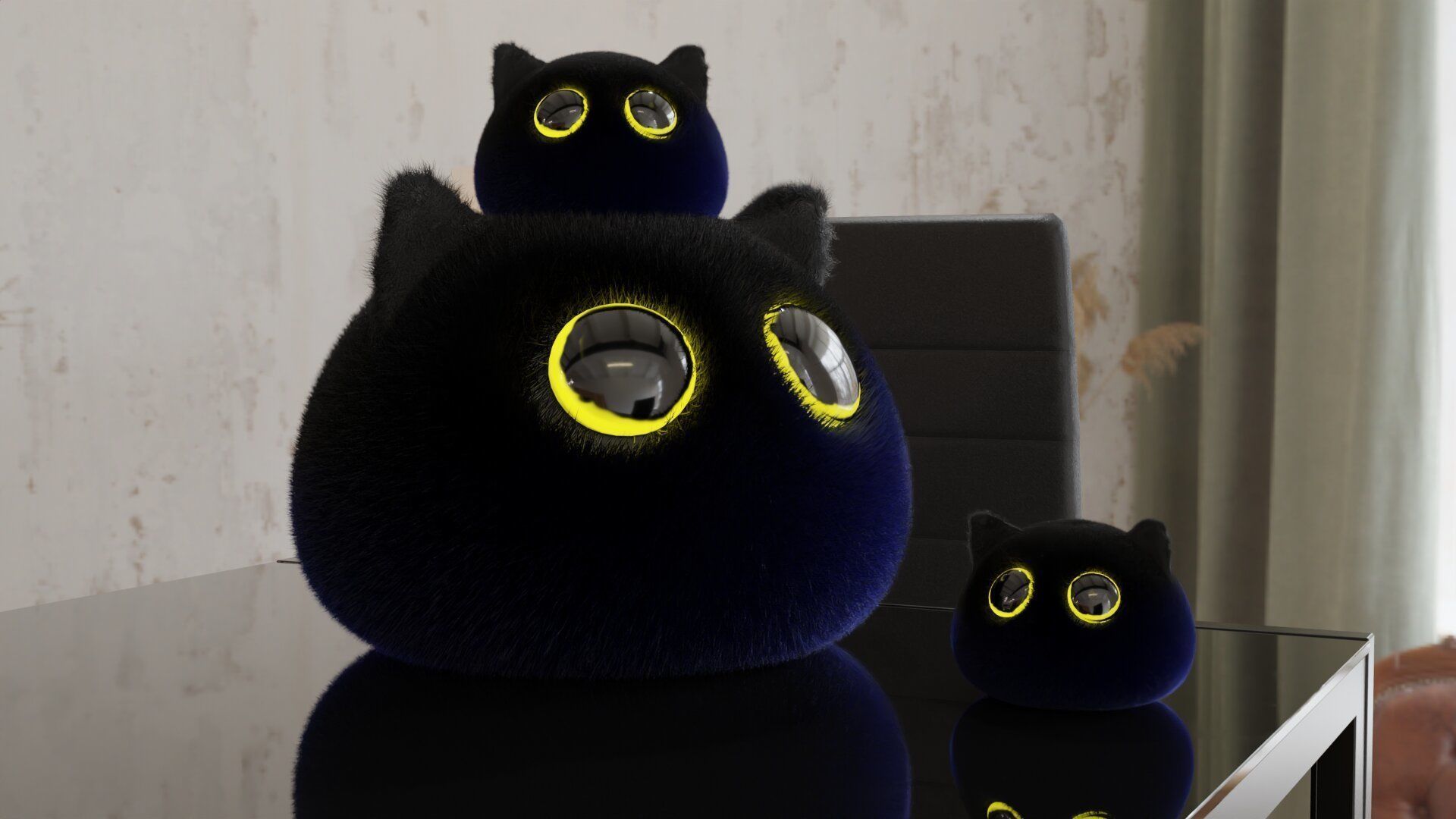 3d model of toy cats Low-poly 3D model_1