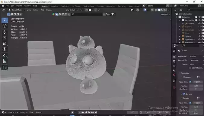 3d model of toy cats
