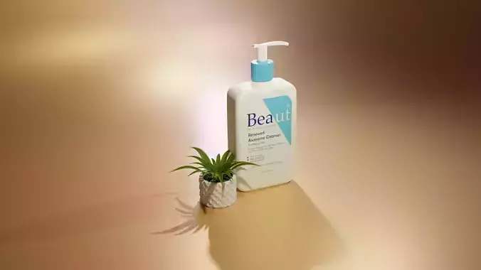 Cosmetic lotion bottle and label