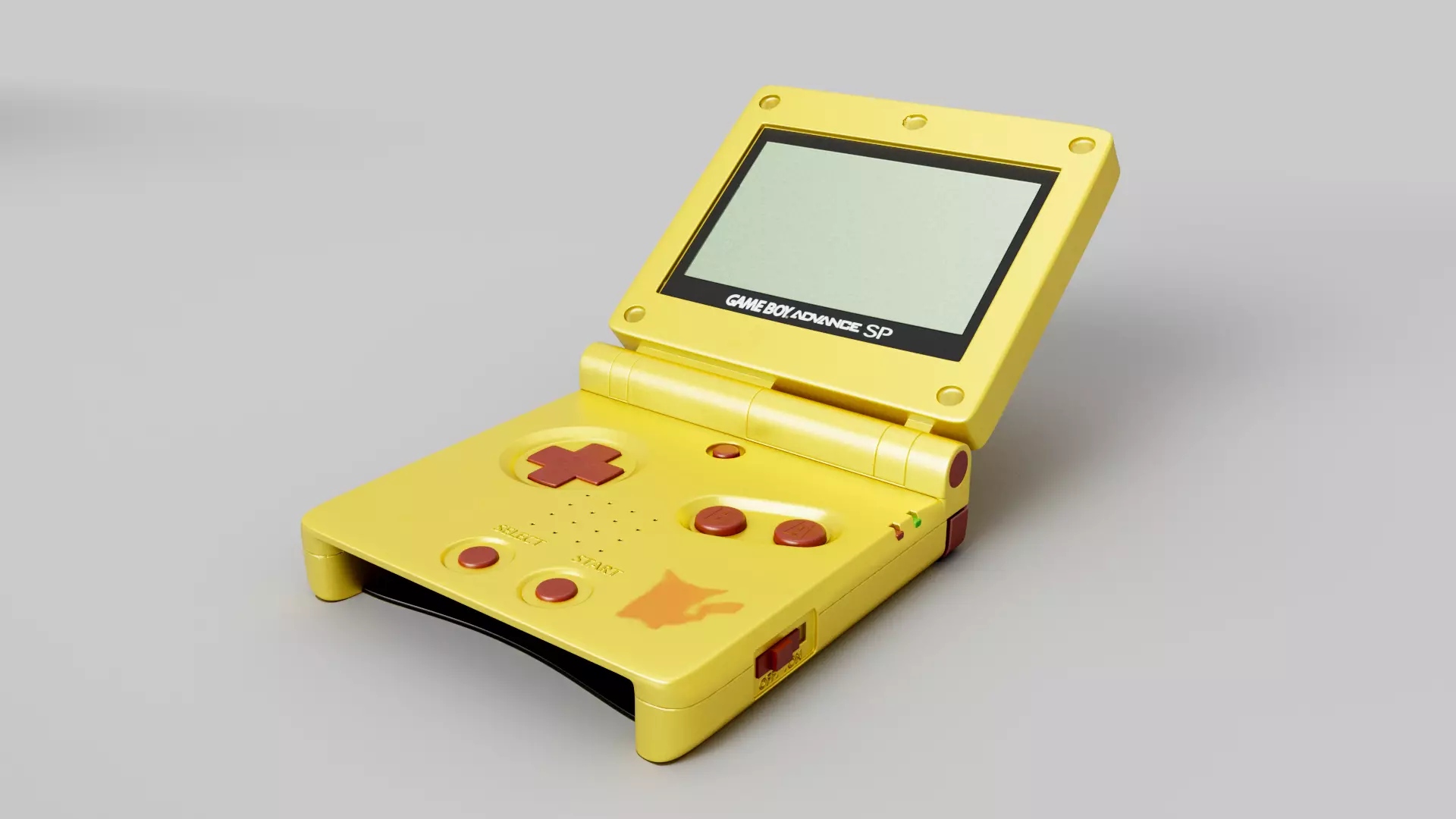 Gameboy Advance SP Collector Pikachu 3D model