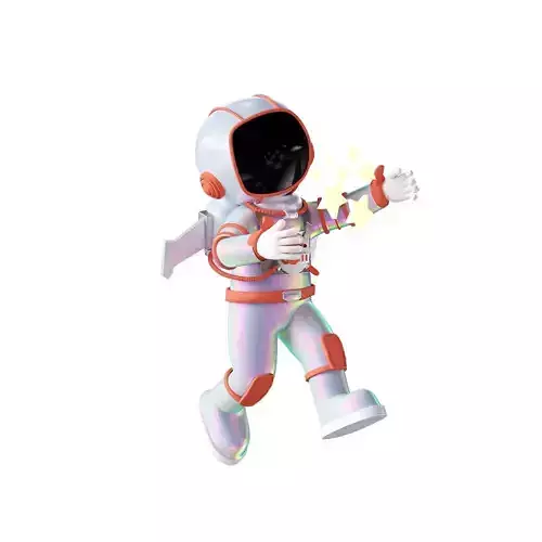 Chinese C4D model astronaut space scene characters