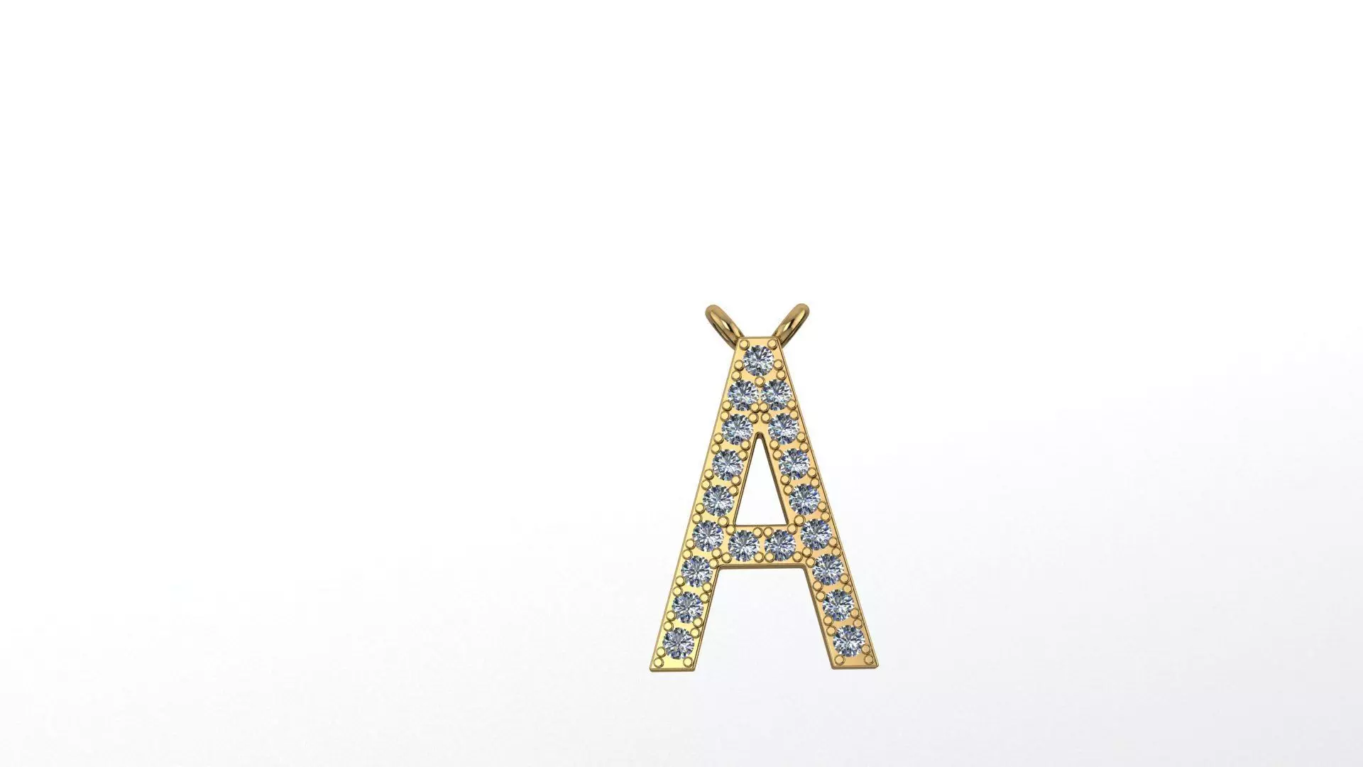 A Letter Pendant A 3D print model