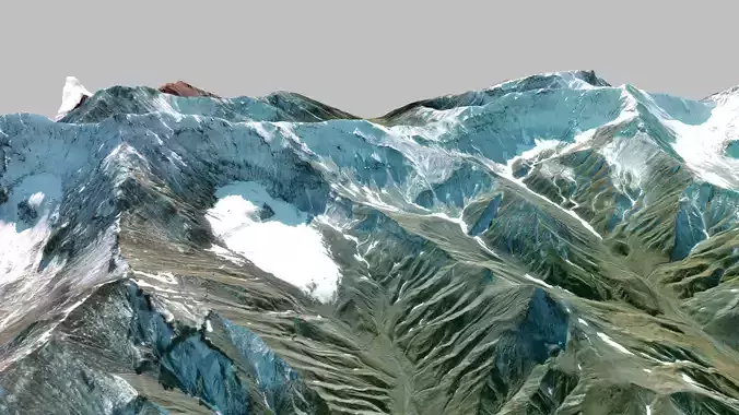 Volcano Tumrok Kamchatka 3D model