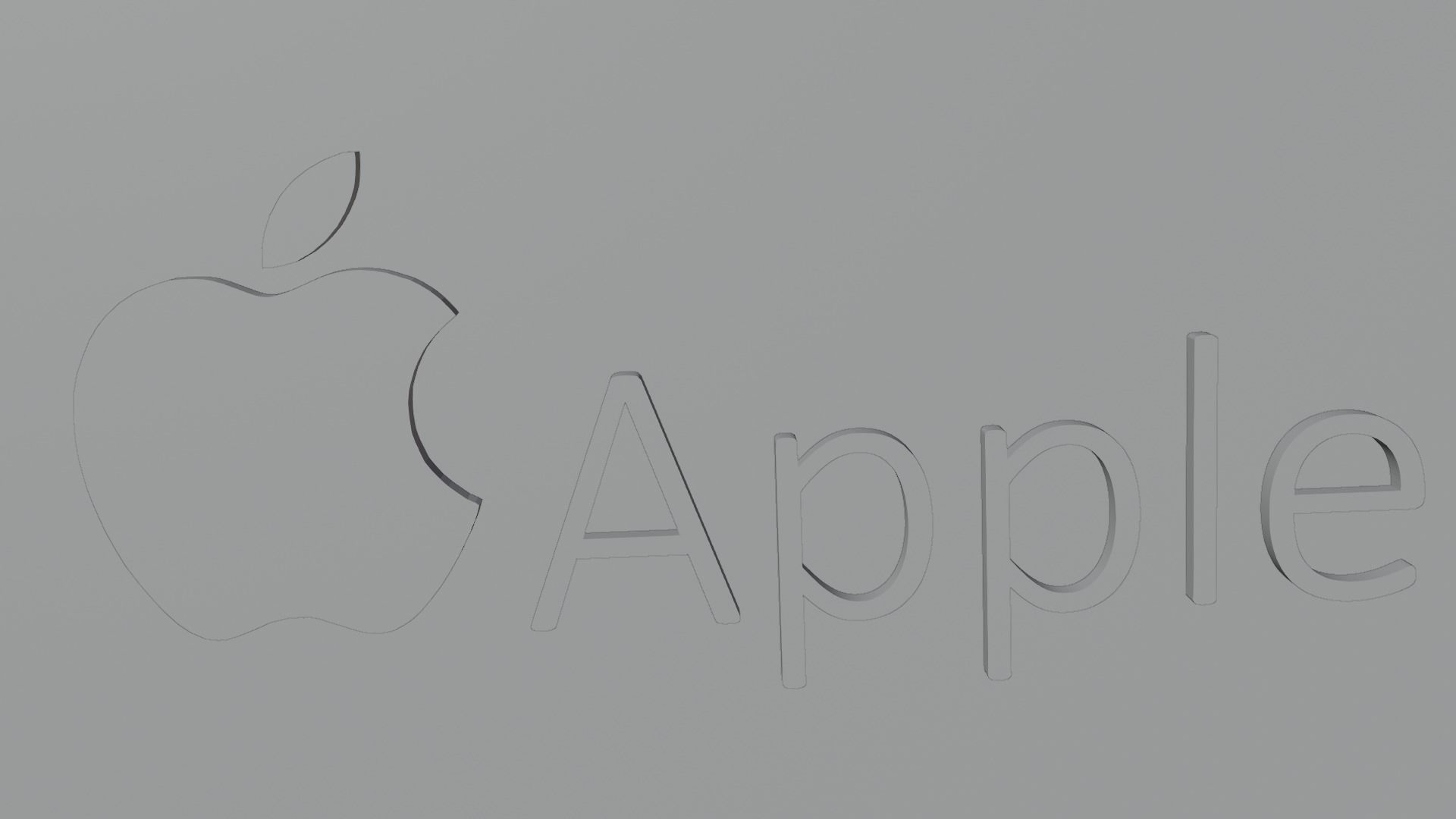 apple logo 3D model_3