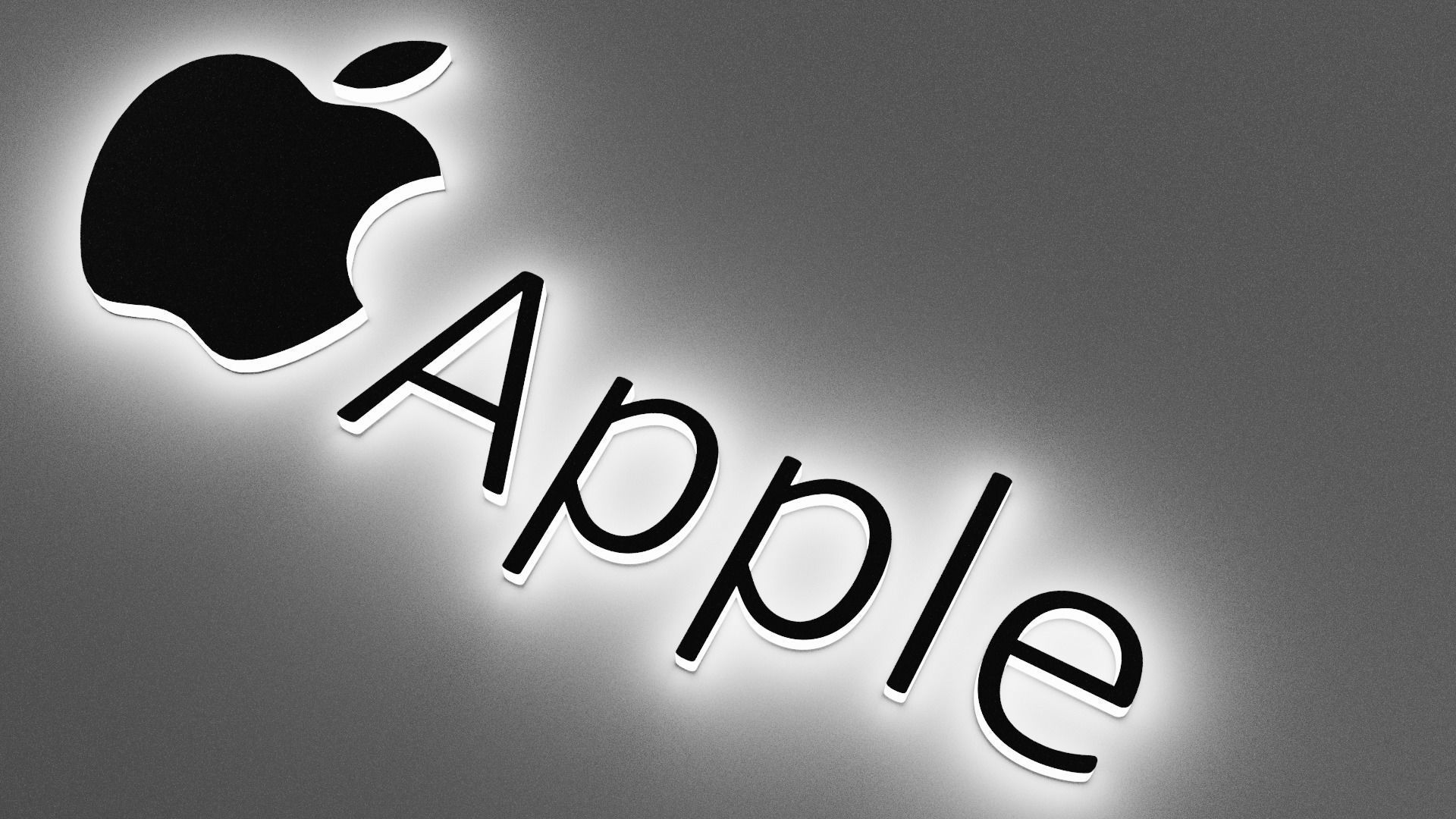 apple logo 3D model_1