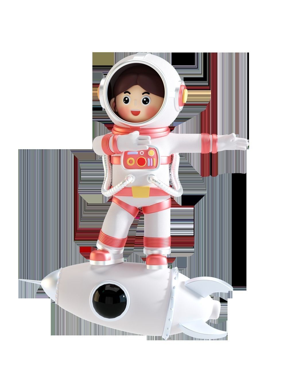 C4D Model Chinese Astronauts in Space 3D model_5