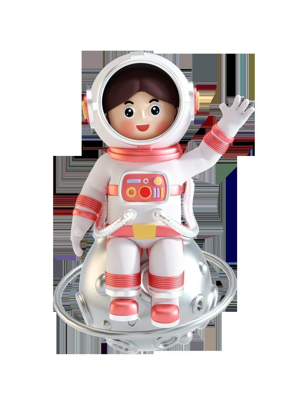 C4D Model Chinese Astronauts in Space 3D model_1
