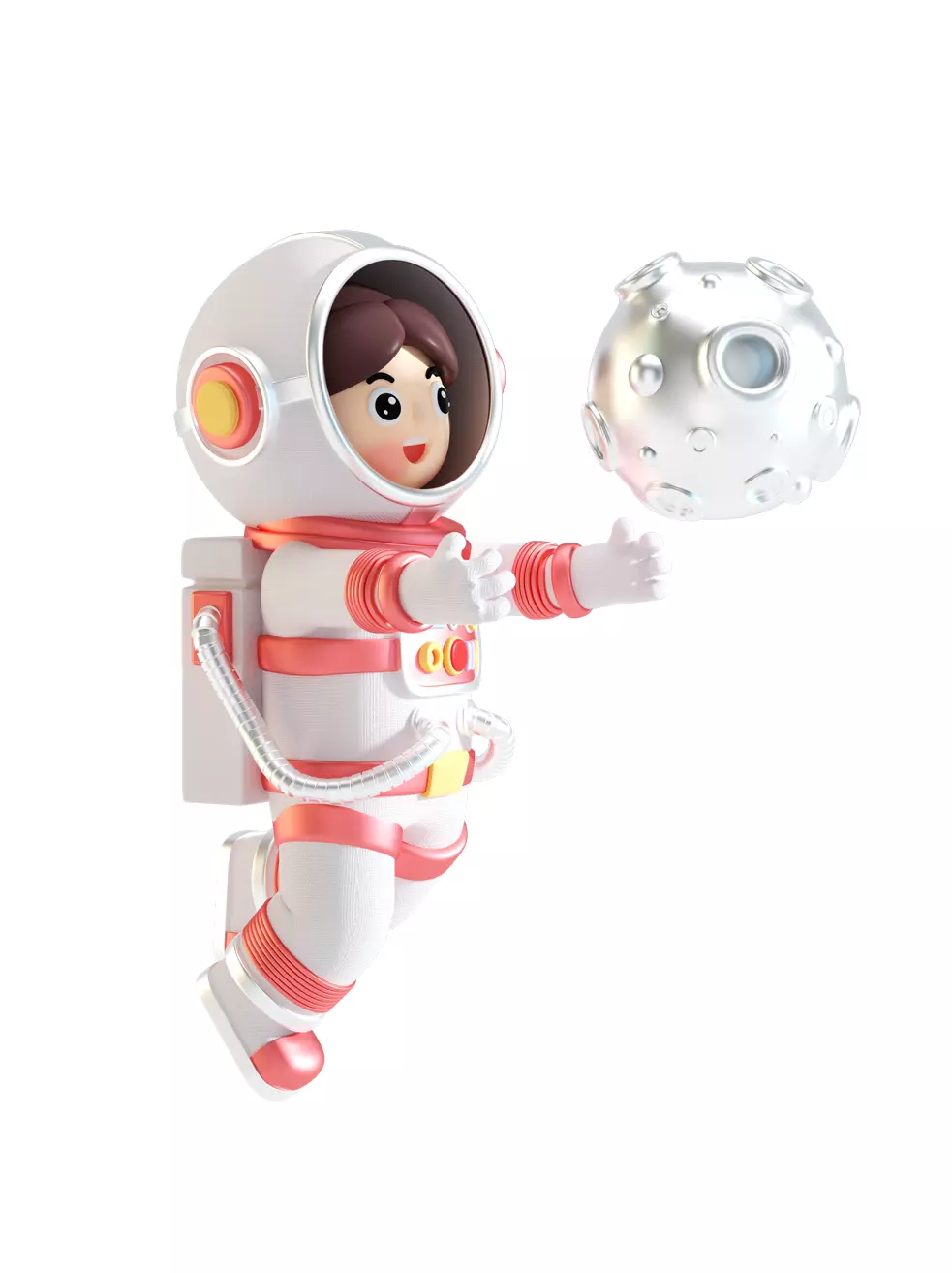 C4D Model Chinese Astronauts in Space 3D model_0