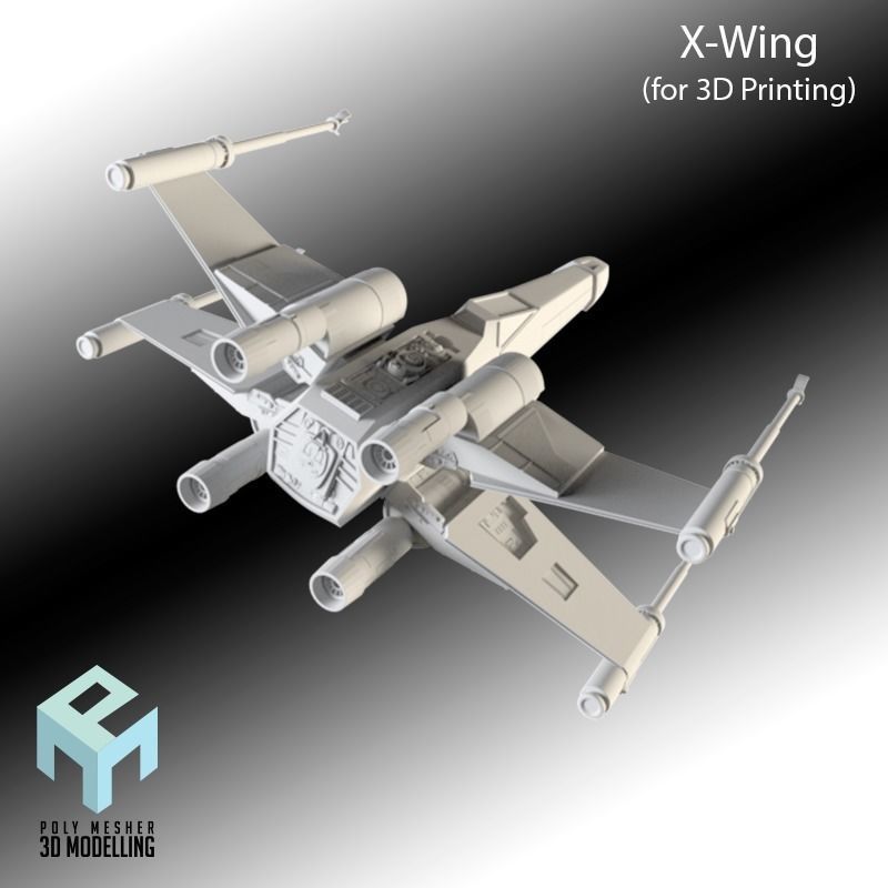 XWing for 3D Printing 3D print model_5
