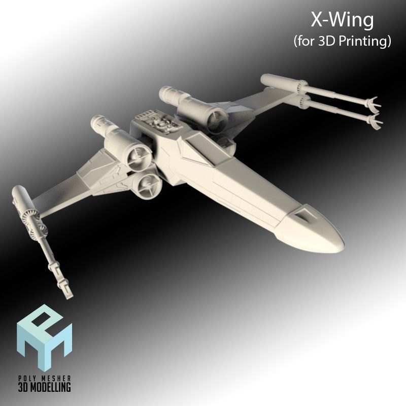 XWing for 3D Printing 3D print model_6