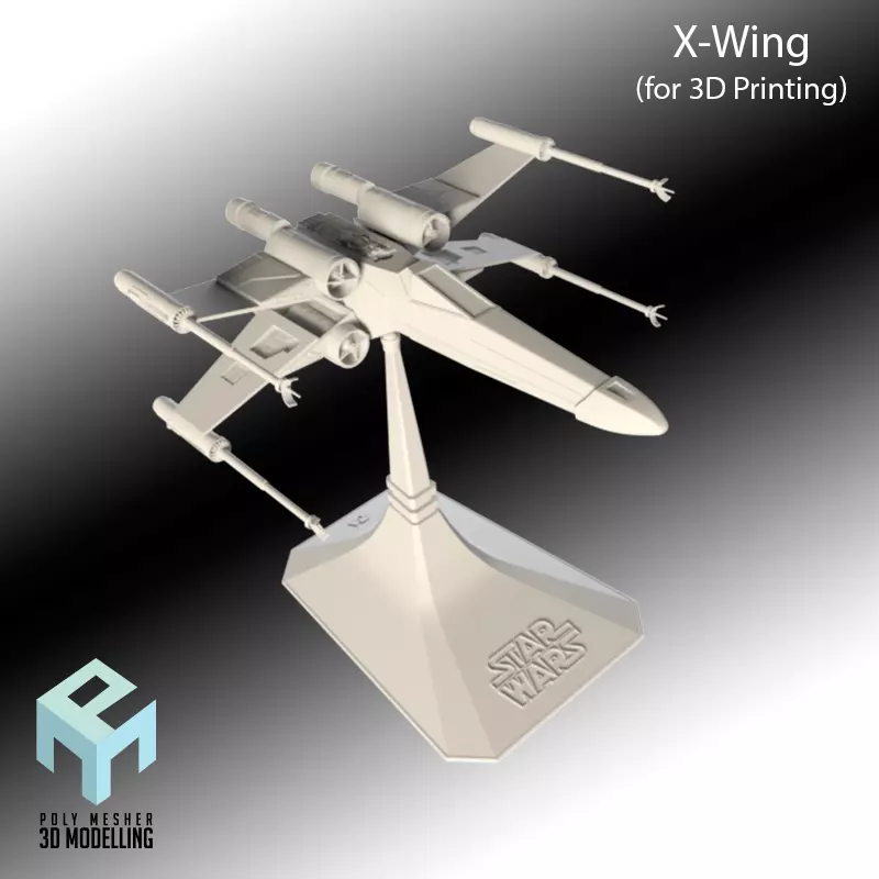 XWing for 3D Printing 3D print model_0