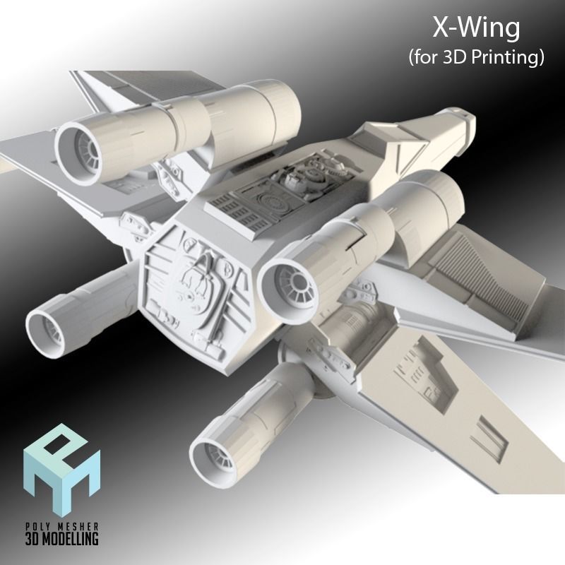 XWing for 3D Printing 3D print model_4
