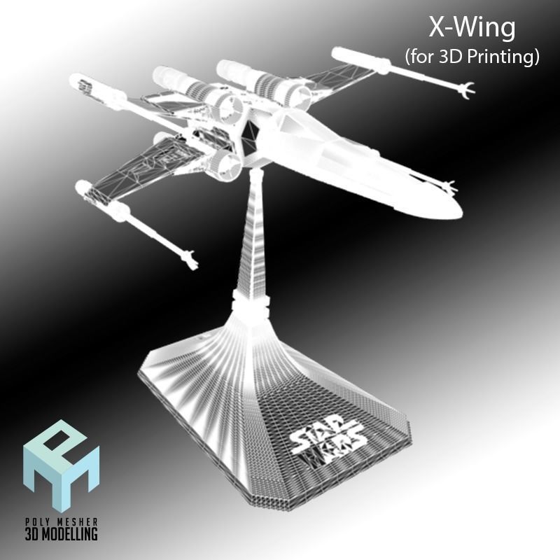 XWing for 3D Printing 3D print model_9