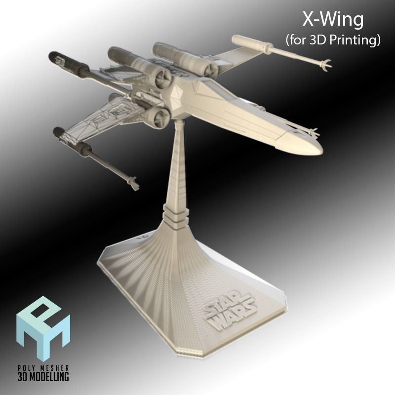 XWing for 3D Printing 3D print model_8