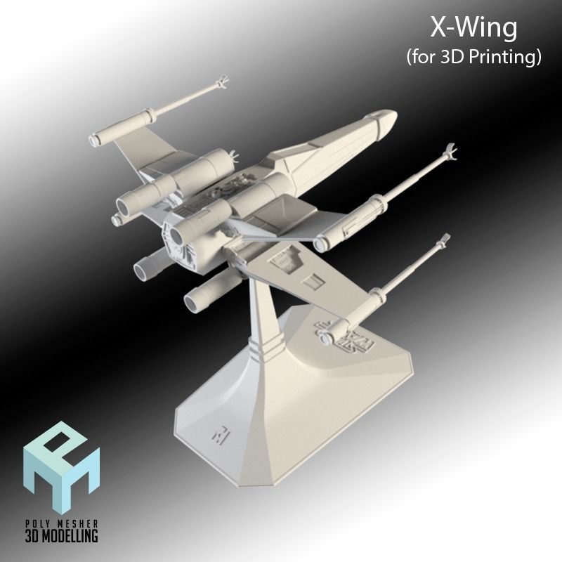 XWing for 3D Printing 3D print model_7