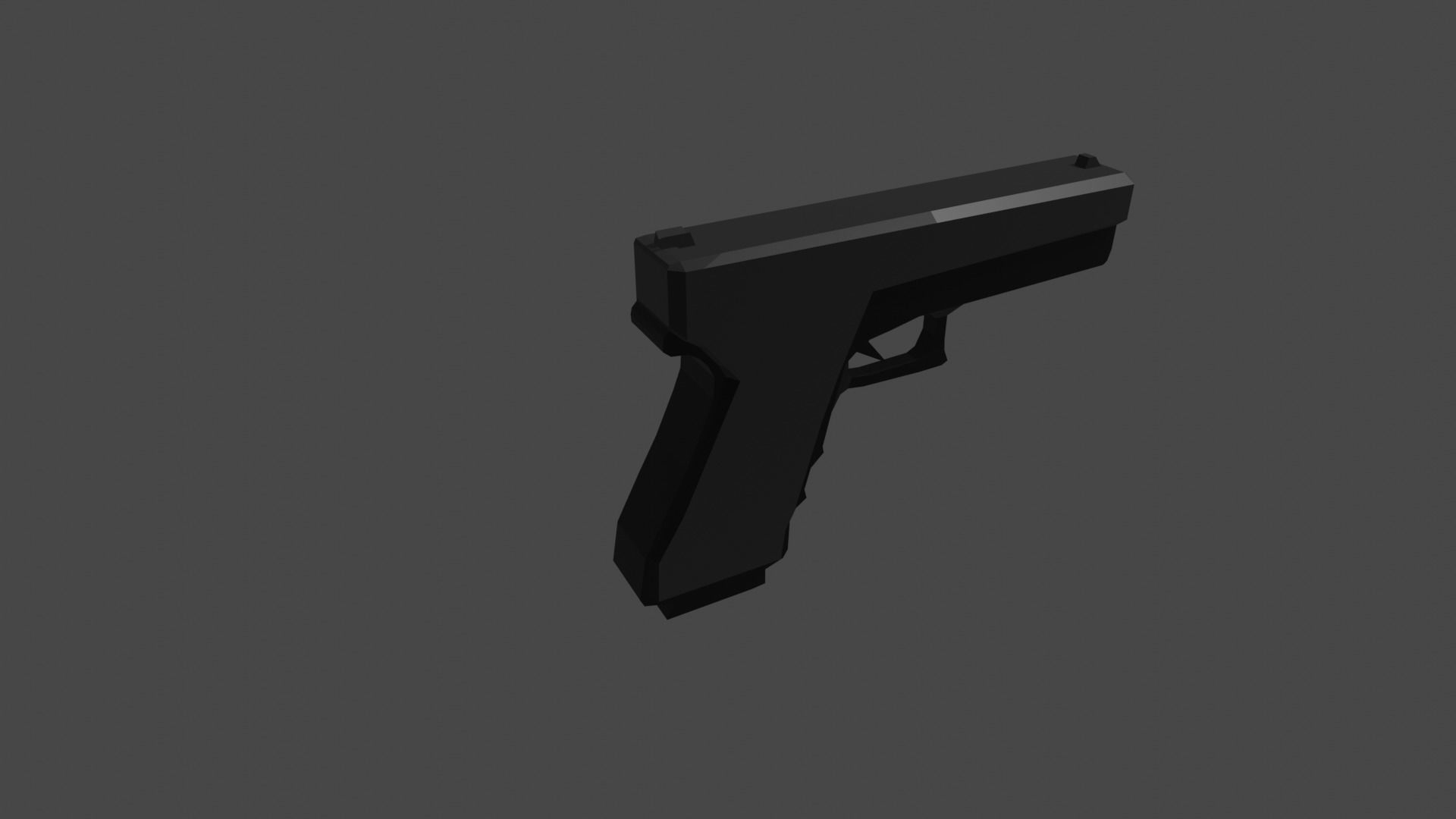 gun model Low-poly 3D model_4