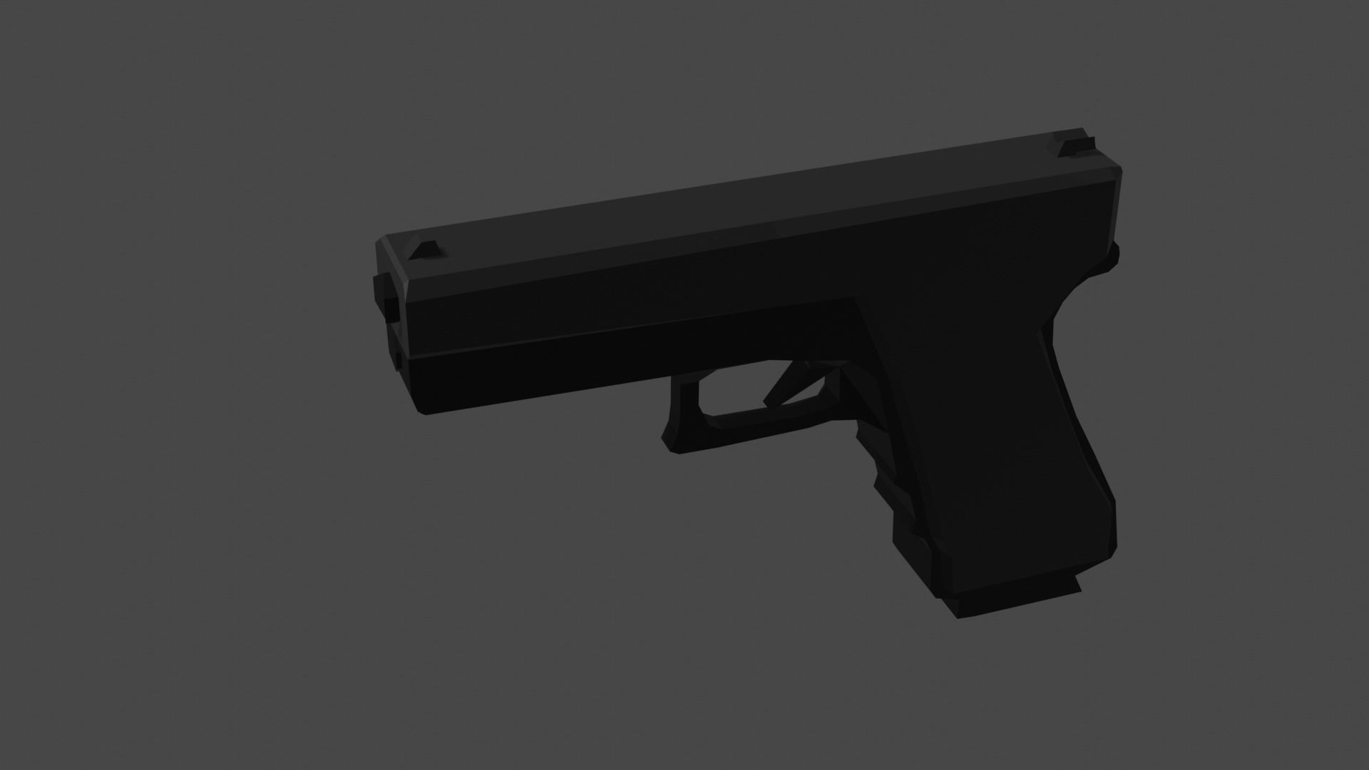 gun model Low-poly 3D model_1