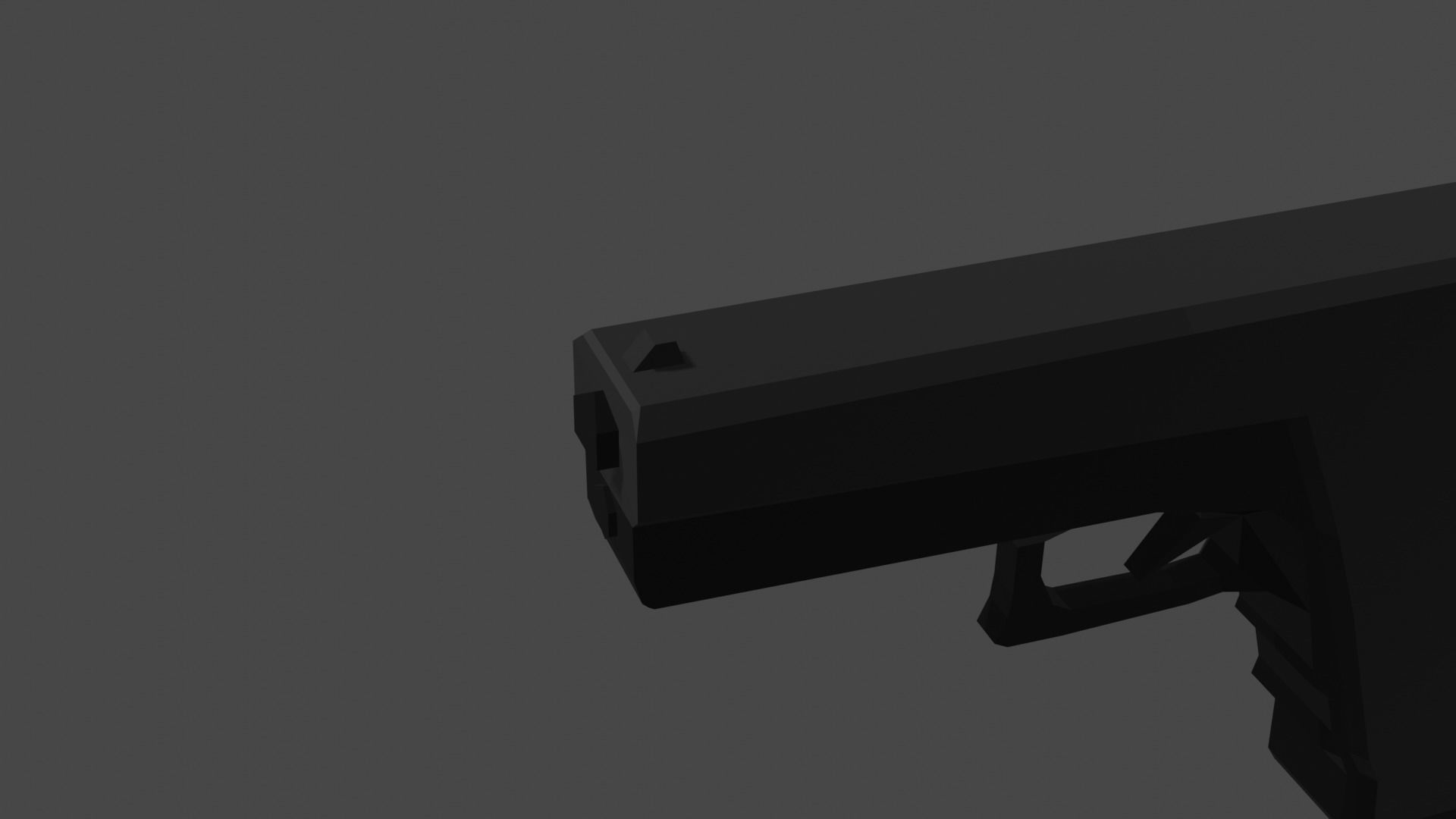 gun model Low-poly 3D model_2