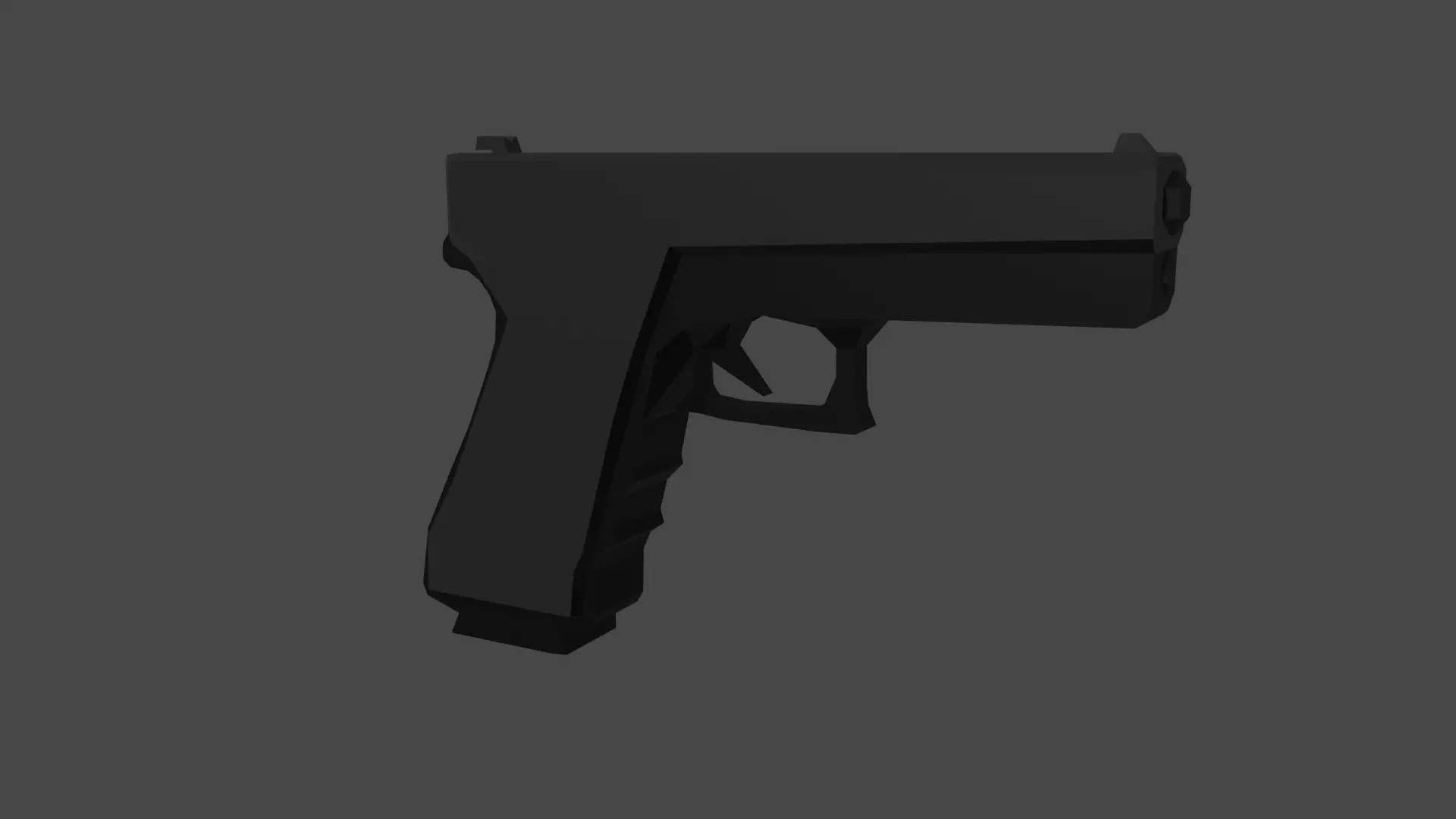 gun model Low-poly 3D model_0