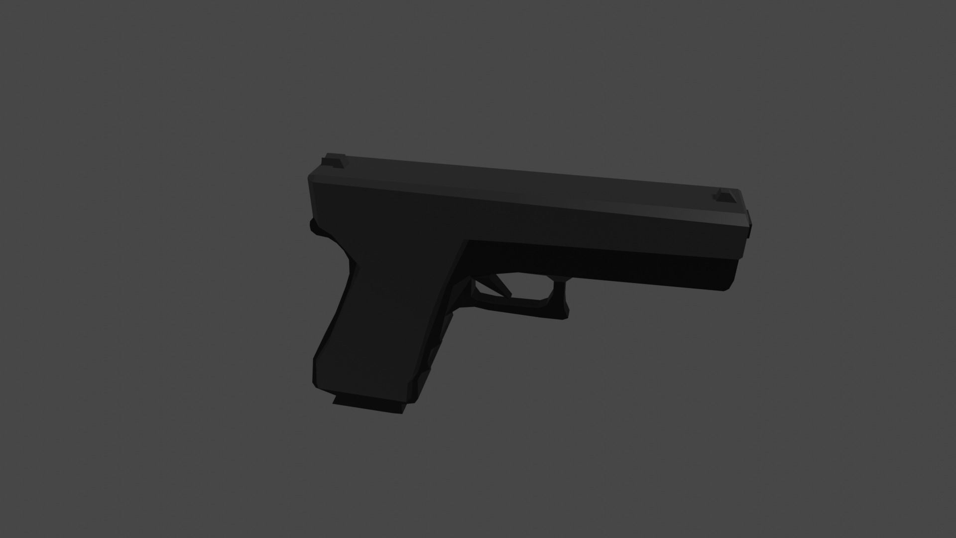 gun model Low-poly 3D model_3