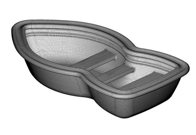 Elegant Fishing Boat Toy 3D model_3