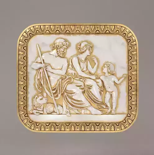 Bas-relief 3D Model for CNC