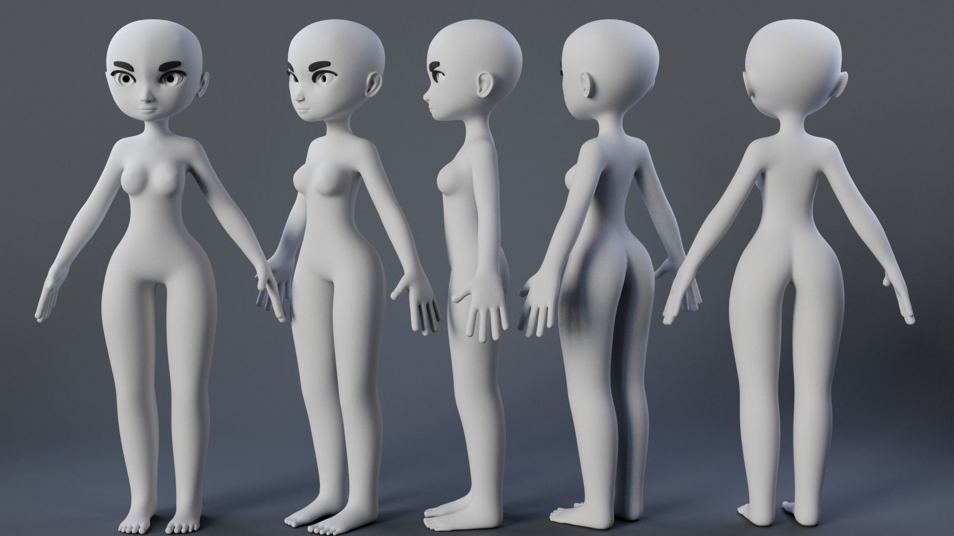 Stylized Char 2 3D model_2