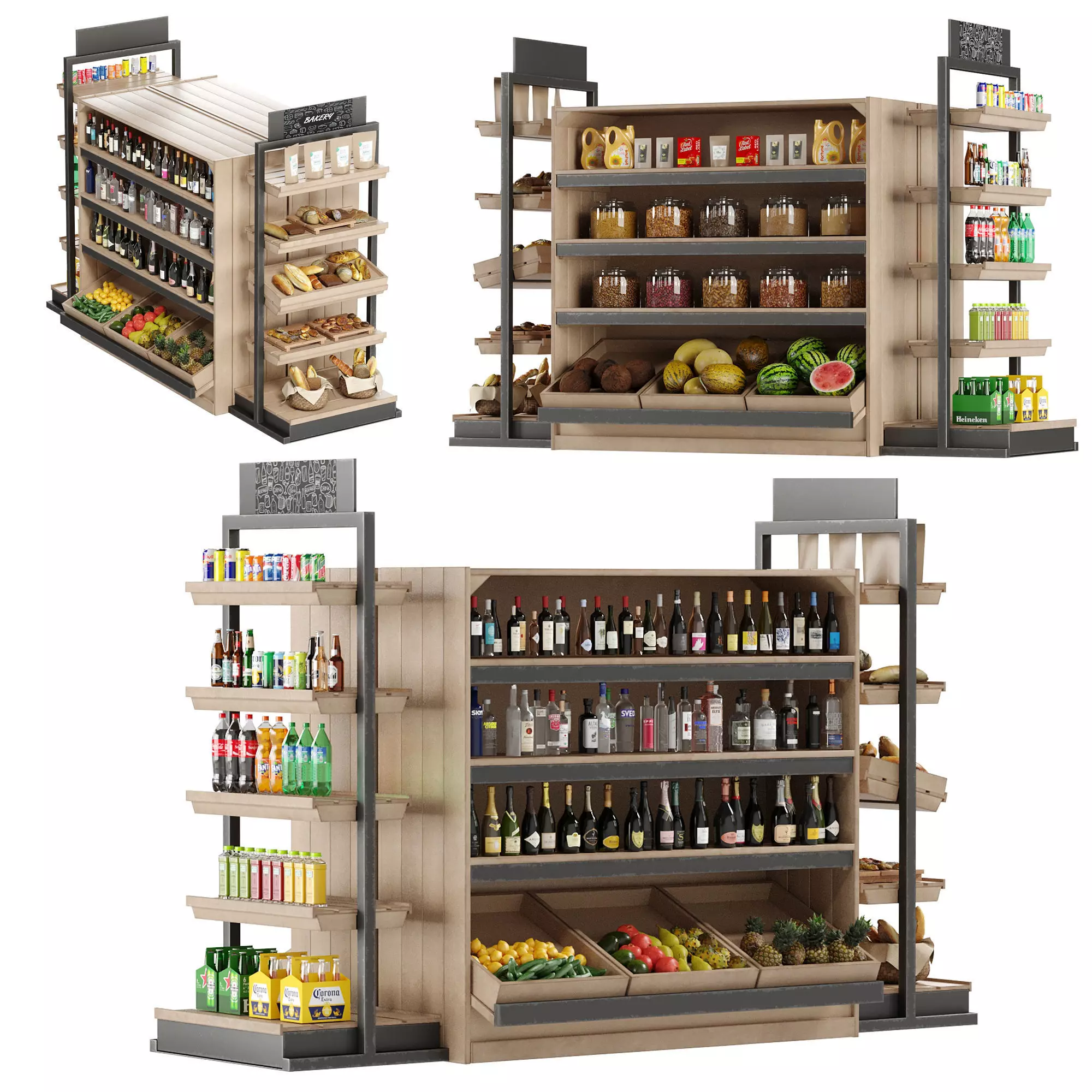 Store Show Case 7 Market 3D model