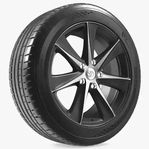 Toyota Car Wheel Rim Carrying Michelin Tire 3D model