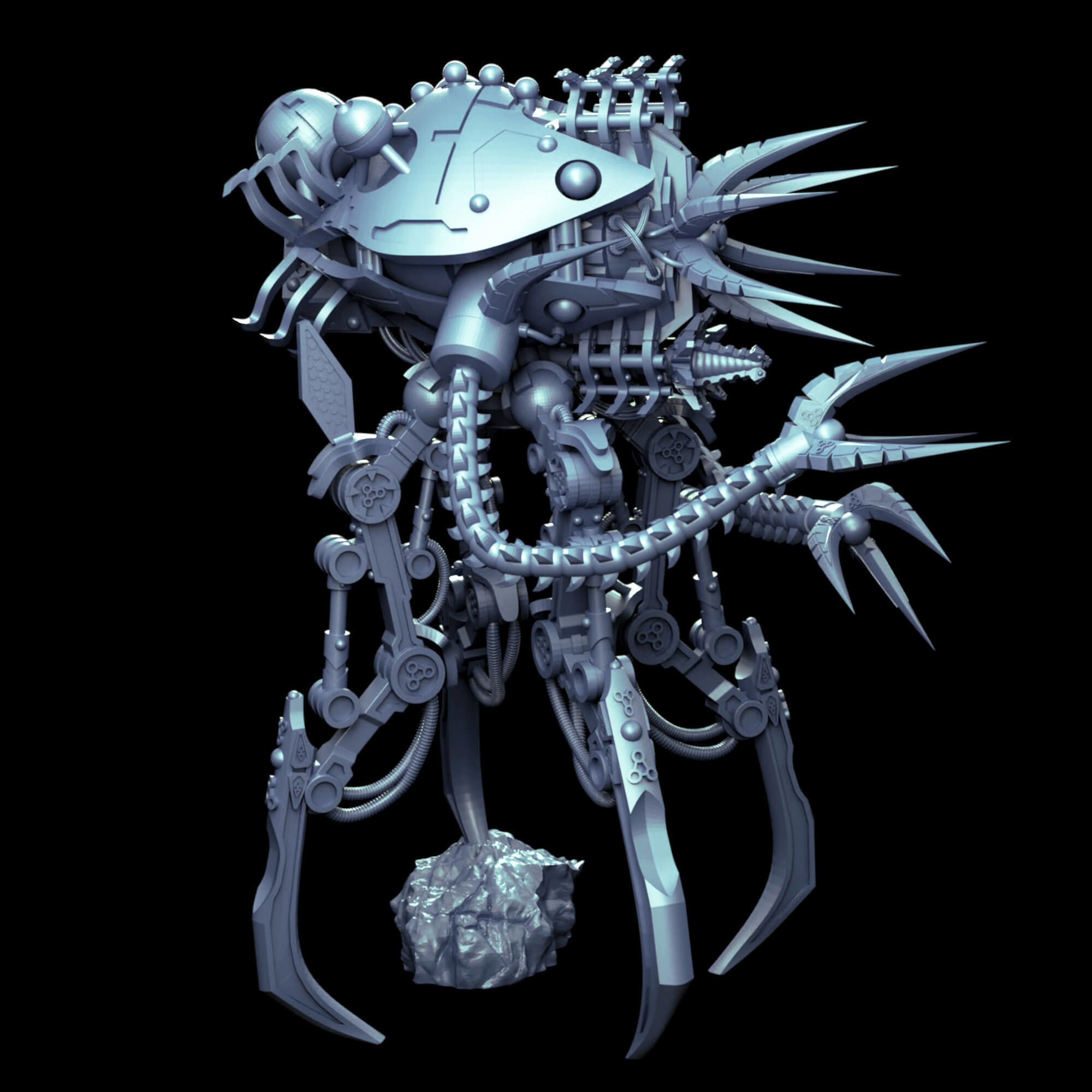 Undying Legions Robot Reanimator With Optional Claws 3D print model_7
