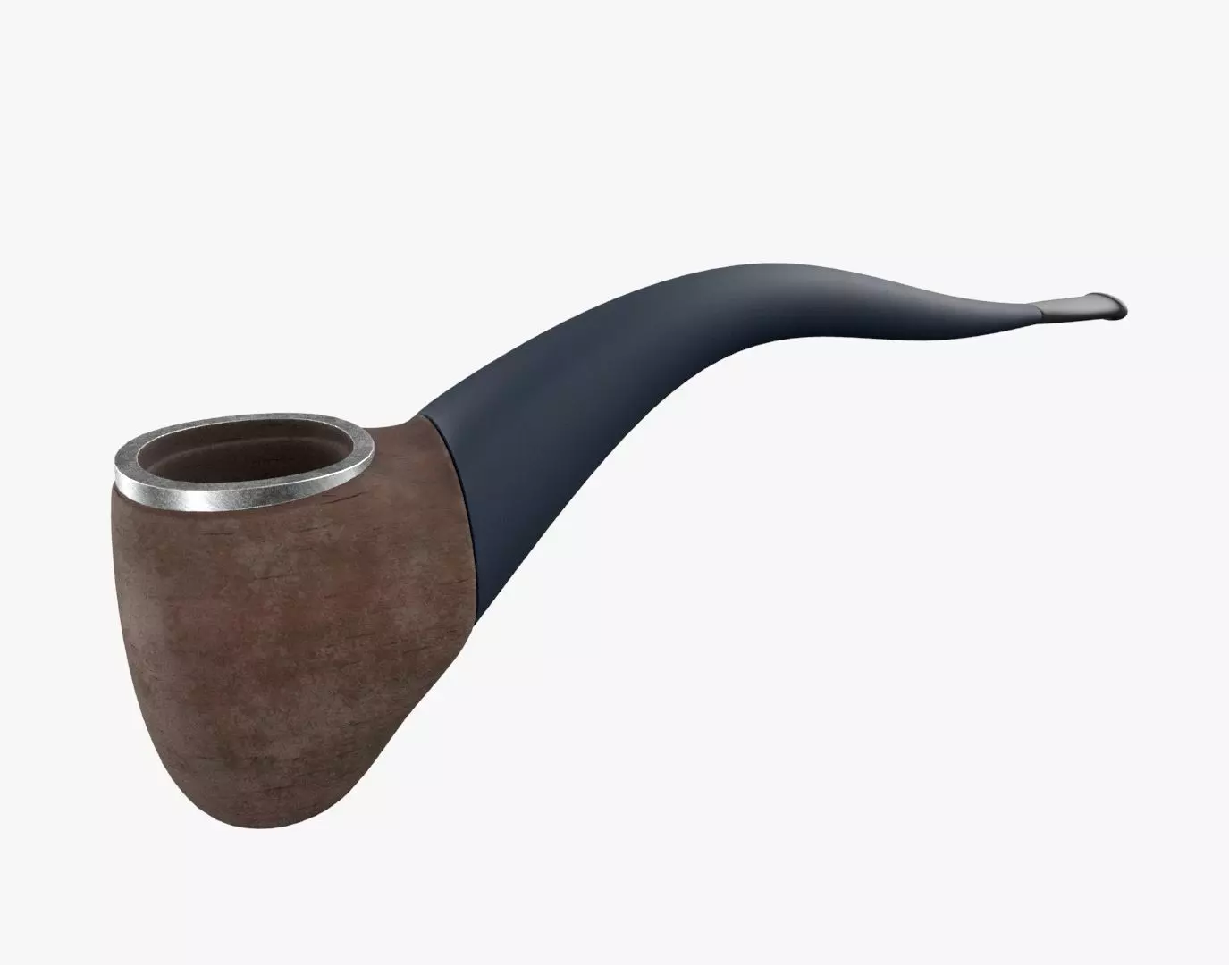Tobacco Pipe Smoking Pipe Billiard Bent Blue 3D model_0